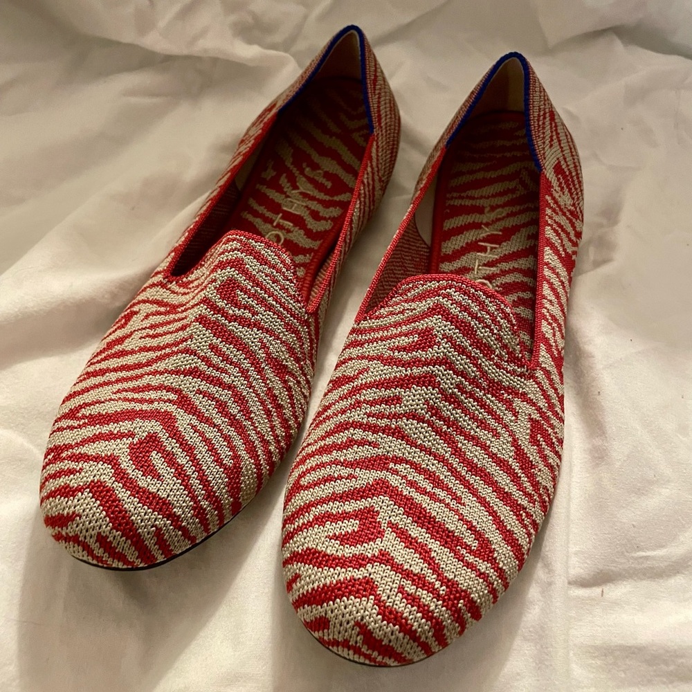 NEW Rothy’s Red Tiger Loafer Flats Size 9